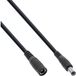 InLine DC verlengkabel | 5,5 x 2,1mm | zwart | 1 meter