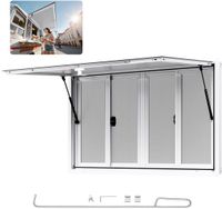 VEVOR Food Trailer Raam (1346 x 838 mm installatie afmetingen) Draaibaar, Serveerraam met 85° openingshoek en 4 schuiframen