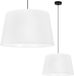 GAJA suspension, black cone, 1 flat, white lampshade, 44 cm