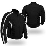Chicane Race Mesh Air Flow Jacket Black & White Waterproof & Armoured CE-1621-1 XL