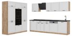 Vicco Complete keukeneenheid R-Line Wit landelijk/Goudkleurig Eiken 180 cm zonder werkblad