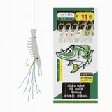 bez marki Visset: 5 Fluorescerende Garnalen Haken - Maat 13 - Zee & Zoetwater