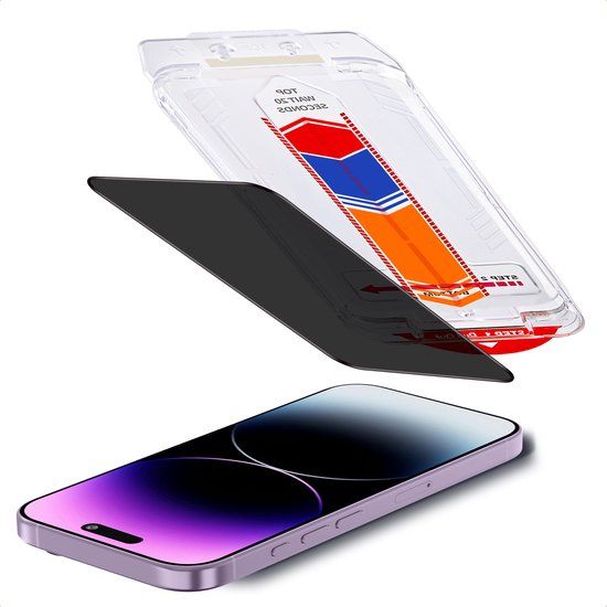 Accezz Screen Protector - Gehard Glas Privacy Screenprotector + Applicator voor Apple iPhone 13 / 13 Pro / 14