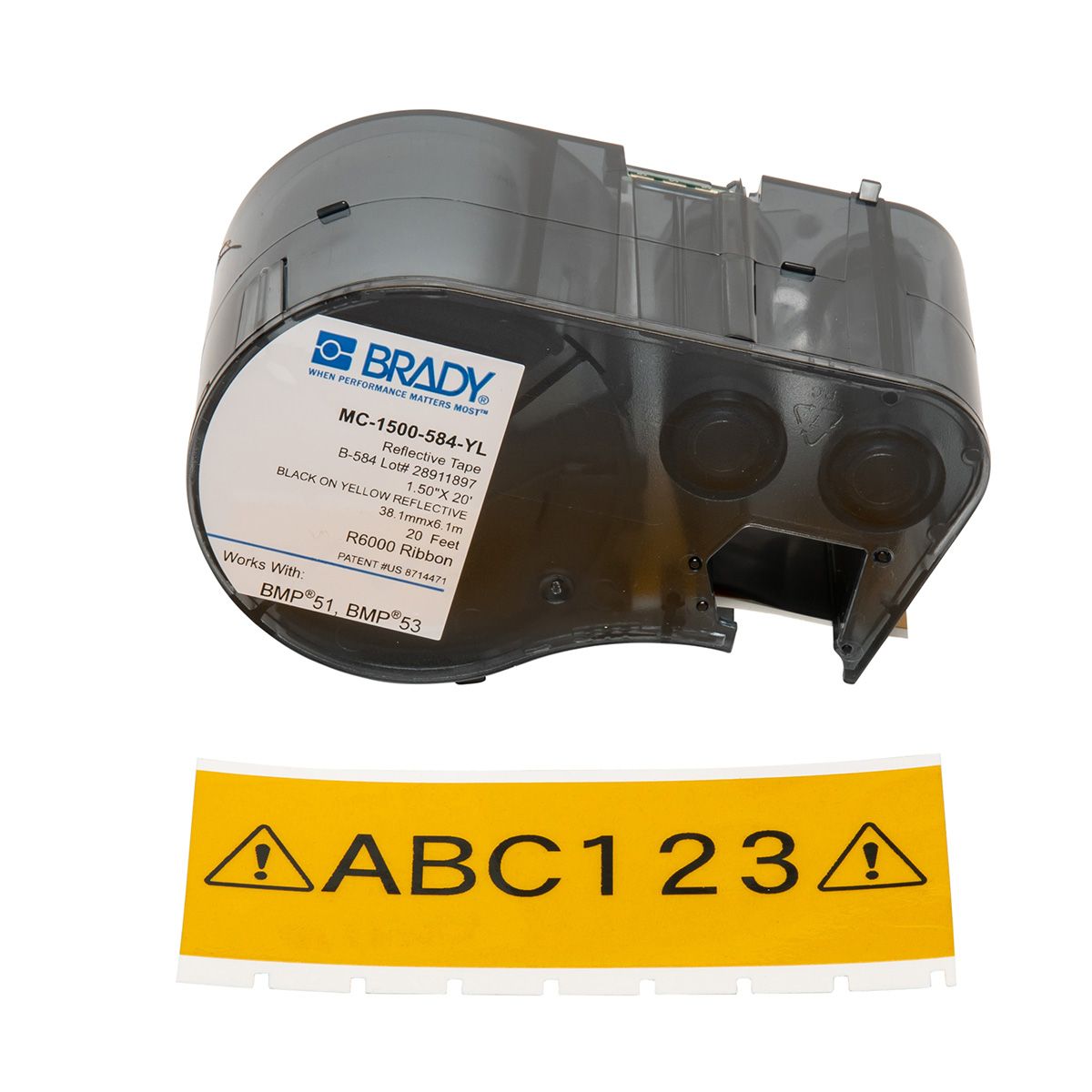 Brady MC-1500-584-YL Printeretiketten geel