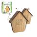 Northpoint Mini-natuurgeluidsbox, vogel, zang, vogeltjilp, met echt hout, bewegingsmelder, vogelgeluid, licht, oplaadbaar met wandhouder, set van 2