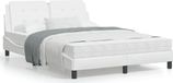Maison Exclusive - Lit avec matelas, Zadar, blanc, 120x200 cm, revêtement en similicuir