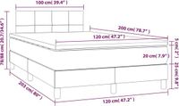 vidaXL Boxspring met matras fluweel zwart 120x200 cm