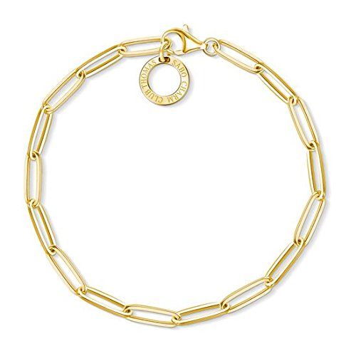Thomas Sabo Damesarmband Charm Club 925 sterling zilver geelgoud verguld lengte 15,5 cm X0253-413-39-L15,5