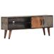 Maison Exclusive - meuble TV, gris, 130x30x46 cm, en bois de manguier brut
