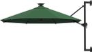 Merkloos Wandparasol Tuin - Buitenparaplu Schaduw - Terras Bescherming - Geïntegreerde LED Verlichting - Verstelbare Hoek - Antraciet