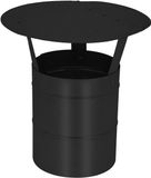 KOTARBAU® Schoorsteenkap, Verzinkt Staal en Poedergecoat Staal, 180 mm, Zwart
