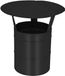 KOTARBAU® Capuchon de cheminée, Acier galvanisé et Acier thermolaqué, 180 mm, Noir