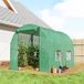 Tunnel de serre de 5 m² en acier renforcé Ø 1,8 cm + fenêtres en PE haute densité 140 g/m², couleur verte