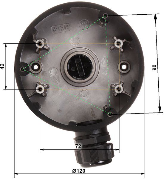 Hikvision DS-1280ZJ-DM46 - Plafondmontage - Aluminium - Zwart