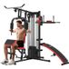 Station de musculation avec poids de 65 kg, équipement de musculation avec banc pour abdominaux, noir et rouge