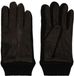 Manfield - Zwarte leren heren handschoenen - Maat 1