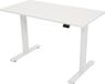 Bureau réglable, électrique, 140x60 cm, blanc