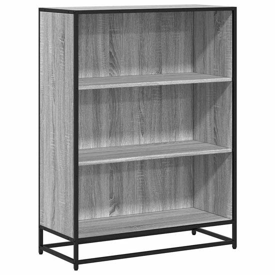 vidaXL Boekenkast - 80,5x35x107,5cm - Bewerkt Hout - Grijs Sonoma Eikenkleur