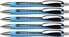 Schneider Slider Rave XB balpen (lijndikte: XB, documentechte vulling, Made in Germany) 5 stuks, inktkleur: zwart
