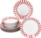 MamboCat 12-delig servies SPLIT RED porselein voor 6 personen