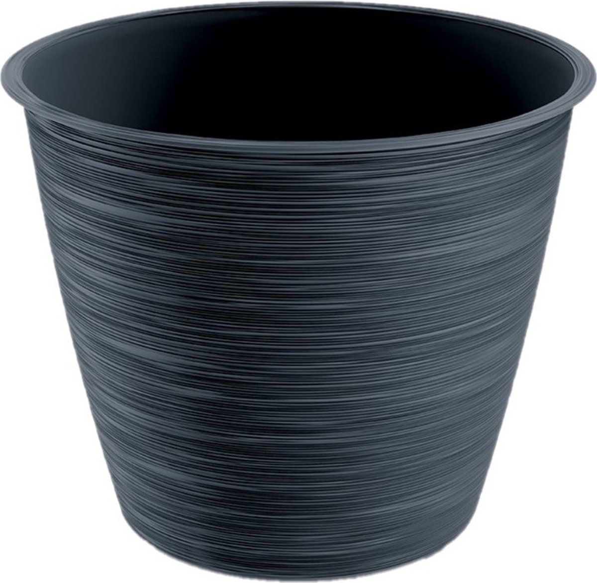 Prosperplast Paintstripe Plantenpot - Ø 24 cm - Antraciet Grijs