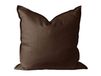 Scandi Living Calm 50x50 cm Housse de coussin en lin marron chocolat