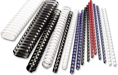 GBC CombBind Binding Combs - 10mm, 65 Sheet Capacity, A4, 21 Ring, Black - 100 Pack