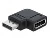 DeLOCK 66296 DisplayPort 1.4 Adapter Mannelijk naar Vrouwelijk 90° Links 8K 60Hz Zwart