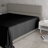 MAX COLOR Hoeslaken, 100% katoen, eenkleurig, zwart, tweepersoonsbed Maxi 270 x 300 cm