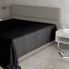 MAX COLOR Hoeslaken, 100% katoen, eenkleurig, zwart, tweepersoonsbed Maxi 270 x 300 cm