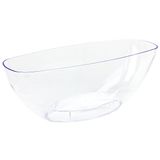 Plastic COUBI Plastic transparante ovale bloempot 36 cm met verhoogde bodem