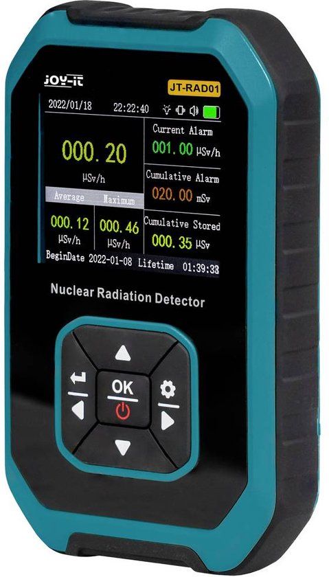 Joy-it JT-RAD01 Geigerteller Straling: Beta, Gamma, Röntgen Akoestisch signaal, Optisch signaal
