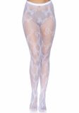 Leg Avenue Butterfly net tights, Visgraat, Wit, One Size
