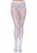 Leg Avenue Butterfly net tights, Visgraat, Wit, One Size