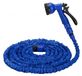 Avizar, Uitrekbare tuinslang, 15 meter, met spuitpistool, blauw