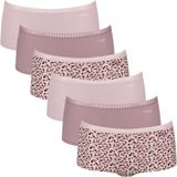 Sloggi GO Crush Short C6P Set van 6 Dames Onderbroeken Roze Maat S