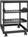 Merkloos Latios Open frame serverrack/netwerkrack - 12U 4-stijlen - Verstelbare diepte 38-102 cm - Vrijstaand of wandmontage - Met wielen