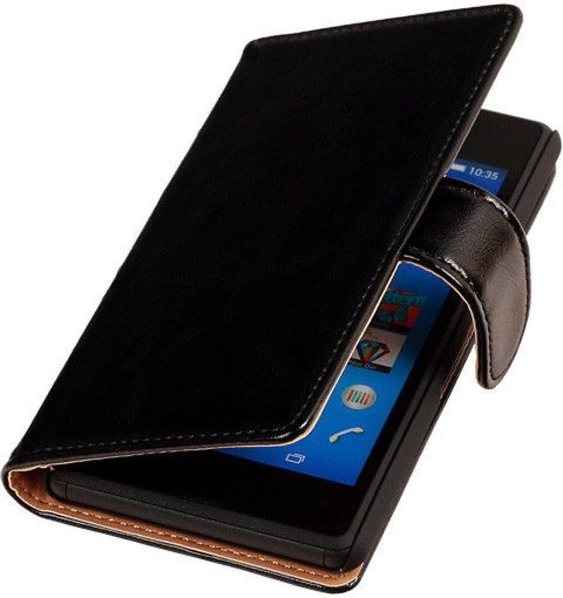LELYCASE PU Leder Zwart Sony Xperia E3 Book/Wallet case/case Telefoonhoesje