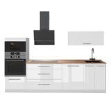 Vicco Cuisine "Fame-Line", Blanc Haute brillance/Blanc, 280cm