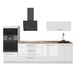 Vicco Cuisine "Fame-Line", Blanc Haute brillance/Blanc, 280cm