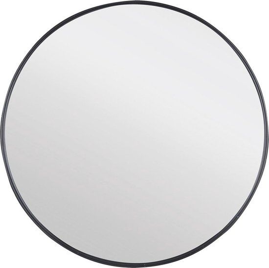 Differnz Rond - Badkamerspiegel - 65x65cm - Aluminium Omlijsting - Mat Zwart
