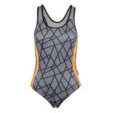 BECO tangram badpak - B-cup - grijs/oranje - maat 36