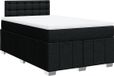 vidaXL Boxspringbed met matras, stof, zwart, 120x190 cm
