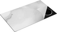 Chefcare Inductie Beschermer Abstracte Kunst - Licht Groene Marmer - Zwart Wit - 91,2x52 cm - Inductie Mat