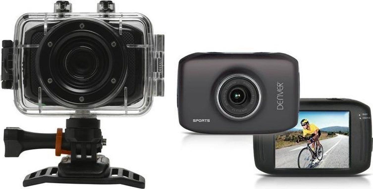 Denver ACT-1302T MK2 - Action Camera - 1280 x 720 pixels - 2 inch - MicroSD - 32 GB - Zwart