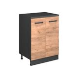 Vicco Keukenkast voor schuine wand R-Line, Goudkleurig Eiken, 60 cm