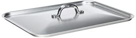 Agnelli Deksel rechthoekig, voor branders, aluminium BLTF, zilver, aluminium, zilver, 32 x 23 cm