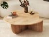 PODIAL Table basse ronde 90 cm chêne saphire