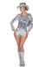 Wilbers&Wilbers Festival Croco Metallic Silver Jas Vrouw XXL