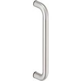 Häfele Poignée BODO en acier inoxydable, ronde, porte en bois - montage d'un côté (1 poignée) - longueur 319 mm - distance de perçage 300 mm